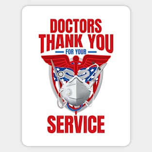 Doctors Thank You For Your Service - Covid 19 Healthcare Heroes Sticker